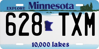 MN license plate 628TXM