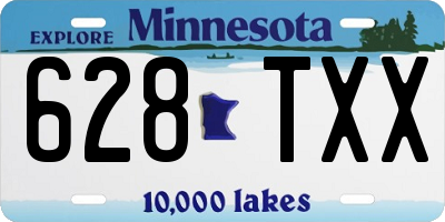 MN license plate 628TXX