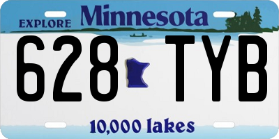 MN license plate 628TYB