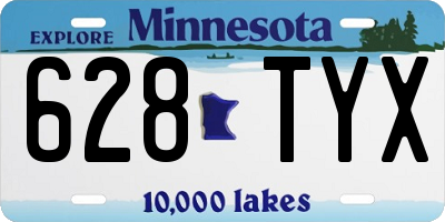MN license plate 628TYX