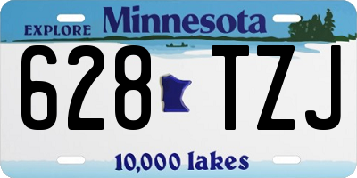MN license plate 628TZJ