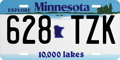MN license plate 628TZK