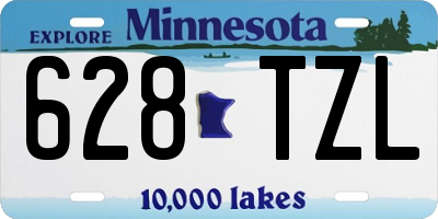 MN license plate 628TZL