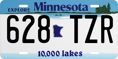 MN license plate 628TZR