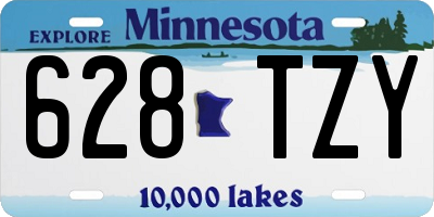 MN license plate 628TZY