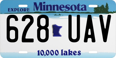 MN license plate 628UAV