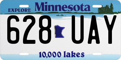 MN license plate 628UAY