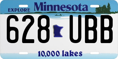 MN license plate 628UBB