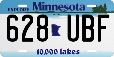 MN license plate 628UBF