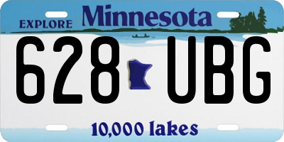 MN license plate 628UBG