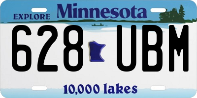 MN license plate 628UBM