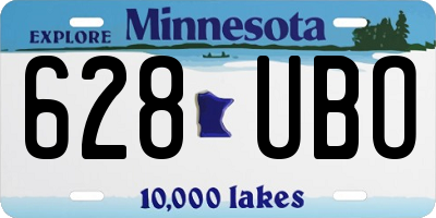 MN license plate 628UBO