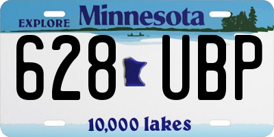 MN license plate 628UBP