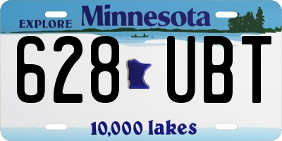 MN license plate 628UBT