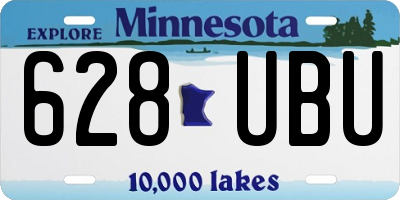 MN license plate 628UBU