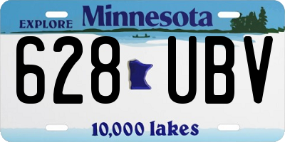 MN license plate 628UBV
