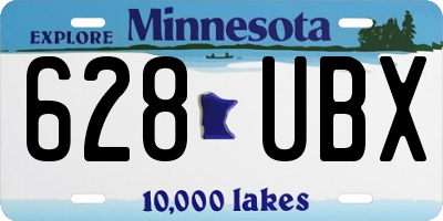 MN license plate 628UBX
