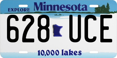 MN license plate 628UCE
