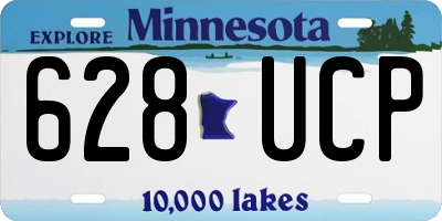 MN license plate 628UCP