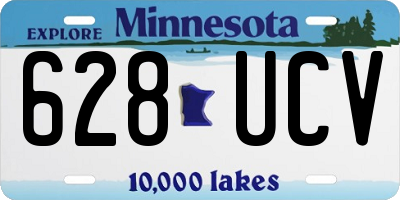 MN license plate 628UCV