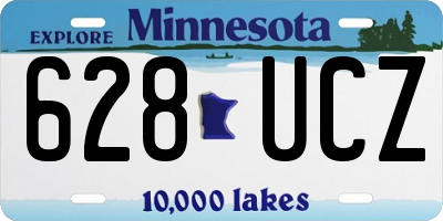 MN license plate 628UCZ
