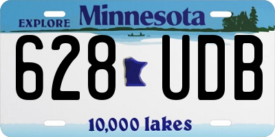 MN license plate 628UDB