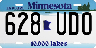 MN license plate 628UDO