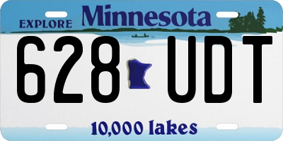 MN license plate 628UDT