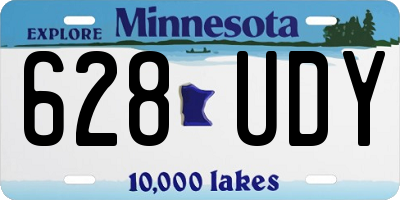 MN license plate 628UDY