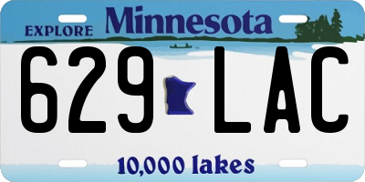 MN license plate 629LAC