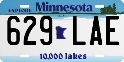 MN license plate 629LAE