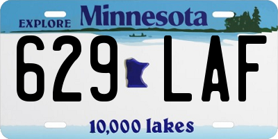 MN license plate 629LAF