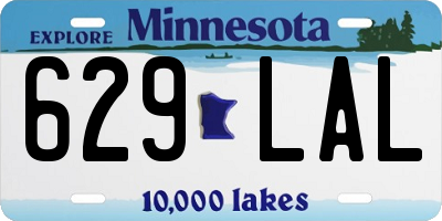 MN license plate 629LAL