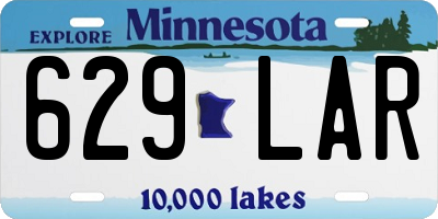 MN license plate 629LAR