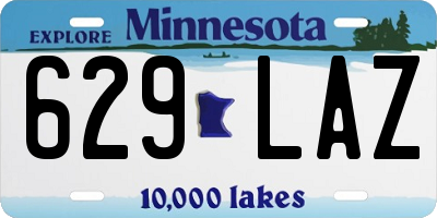 MN license plate 629LAZ