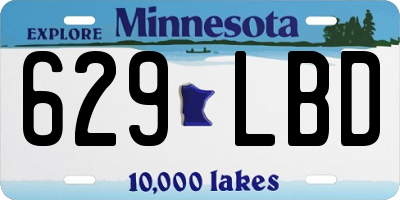 MN license plate 629LBD