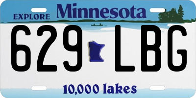 MN license plate 629LBG