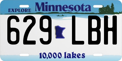 MN license plate 629LBH