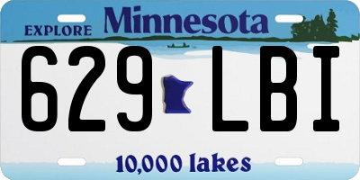 MN license plate 629LBI