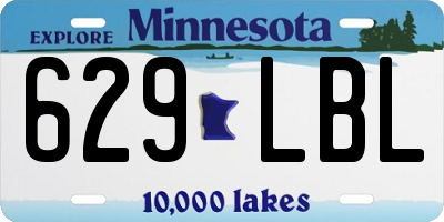 MN license plate 629LBL