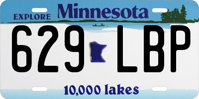 MN license plate 629LBP