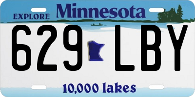 MN license plate 629LBY
