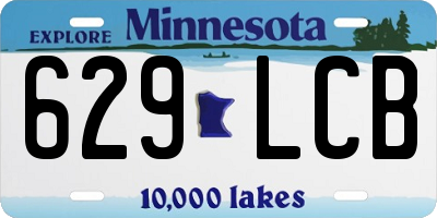 MN license plate 629LCB