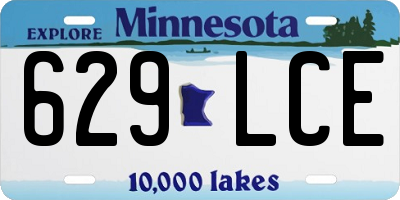 MN license plate 629LCE