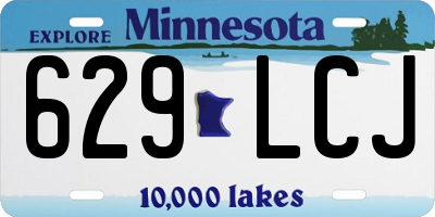 MN license plate 629LCJ