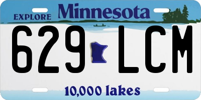 MN license plate 629LCM