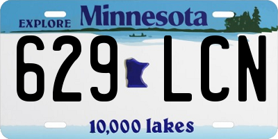MN license plate 629LCN