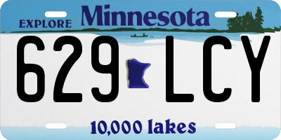 MN license plate 629LCY