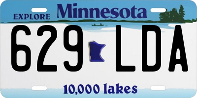 MN license plate 629LDA