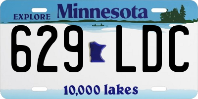 MN license plate 629LDC
